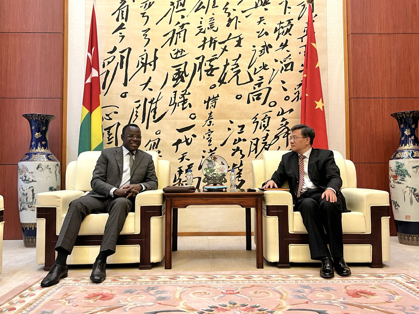 驻多哥大使巢卫东会见多国民议会议长阿德泽