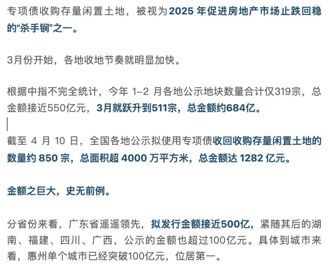 专项债收储提速 各地拟回收闲置土地近3000宗