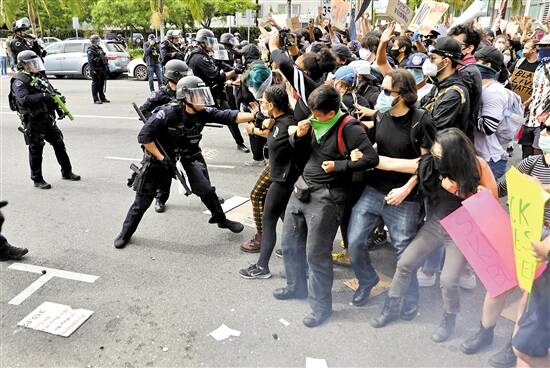 最新！洛杉矶警方，宵禁期间实施大规模抓捕！