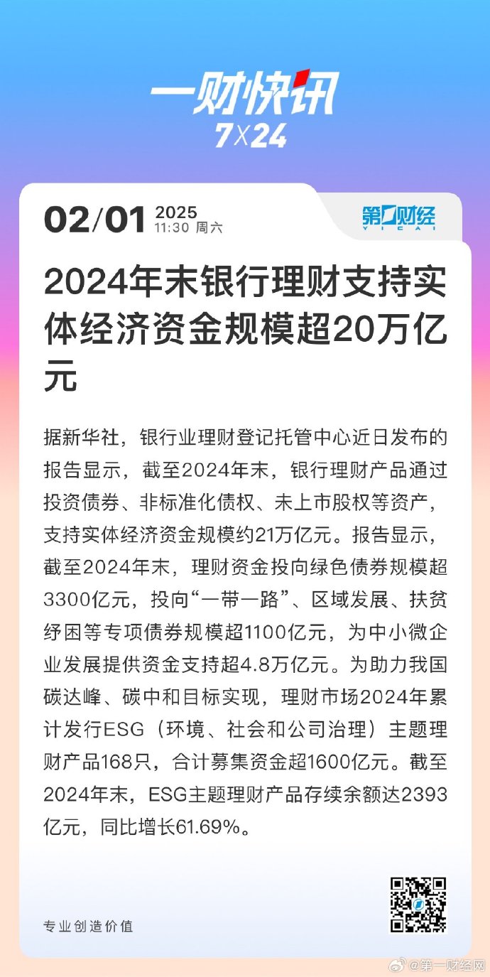 央行：2025年5月末社会融资规模存量为426.16万亿元，同比增长8.7%