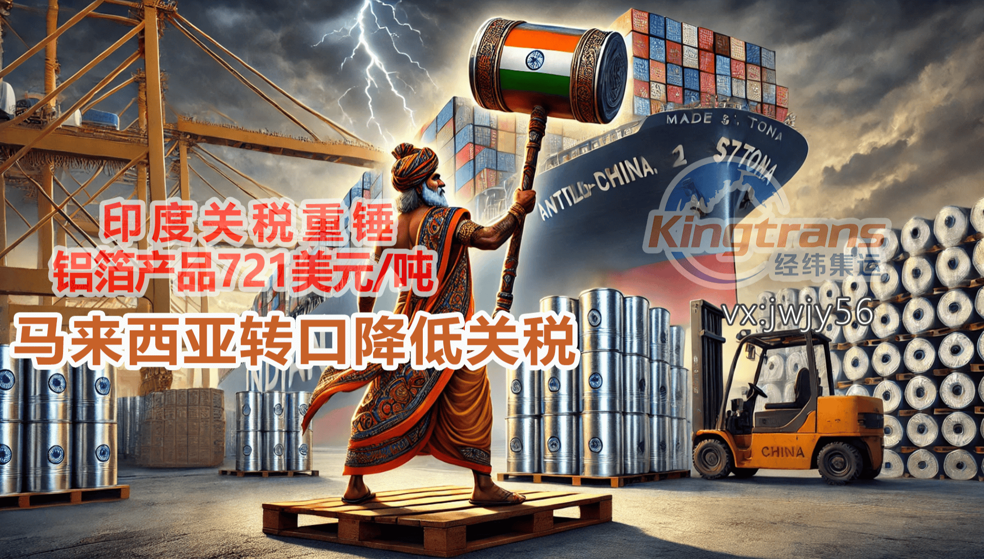 印度对华铝箔征收反倾销税