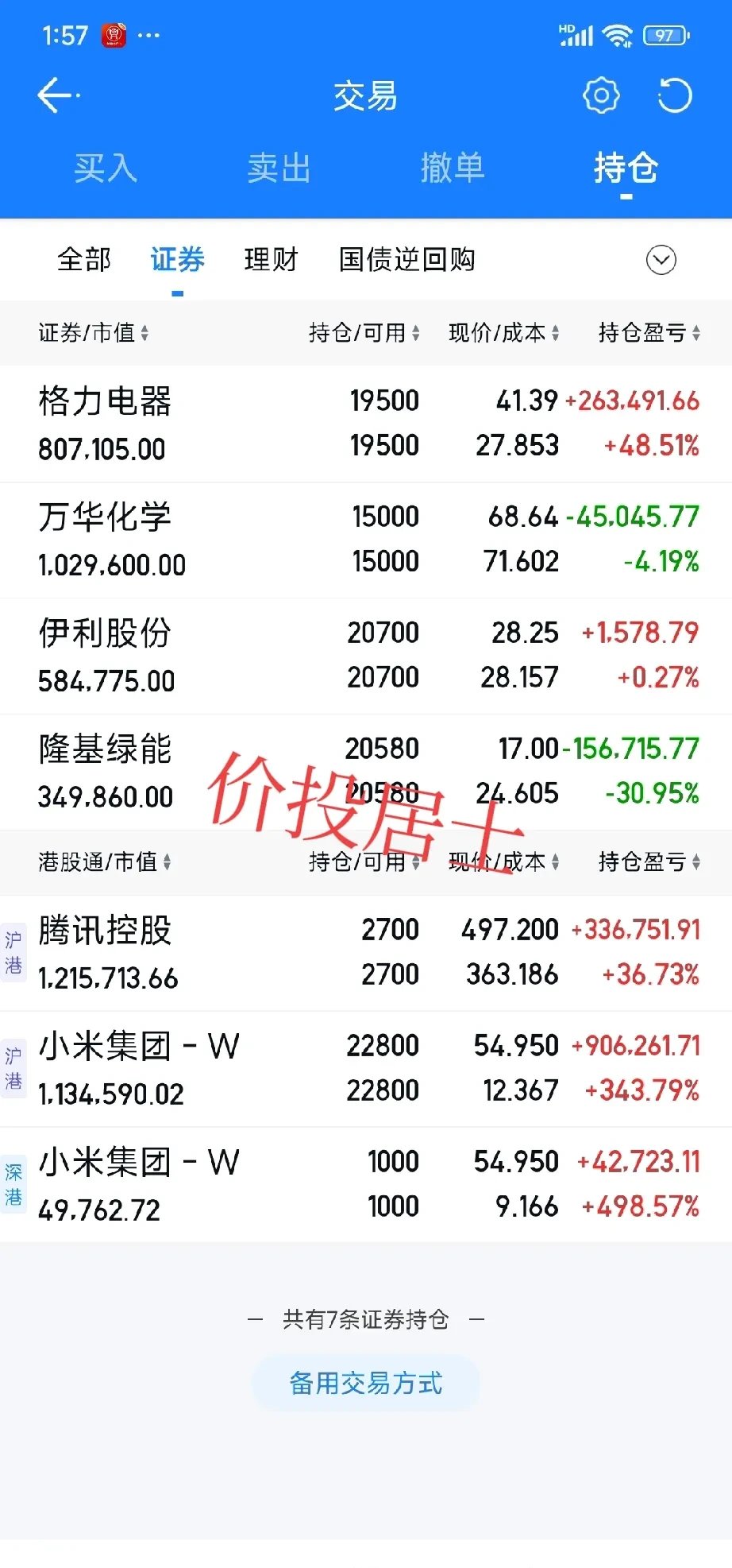 隆基绿能7月23日大宗交易成交201.23万元
