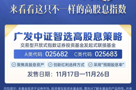 中欧中证红利低波动指数基金即将发行 高股息与低波动双重优势引关注